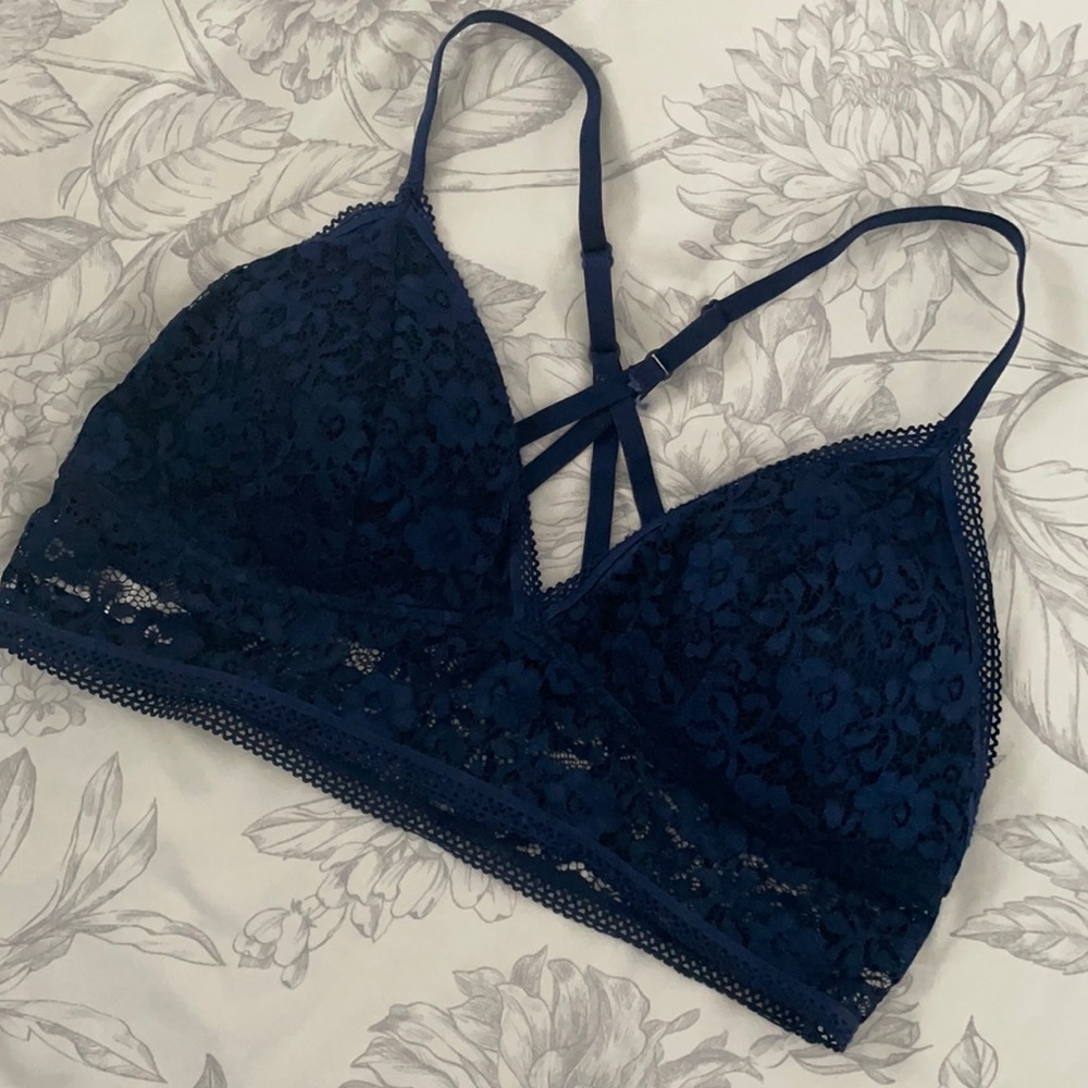 Navy Lace Bralette